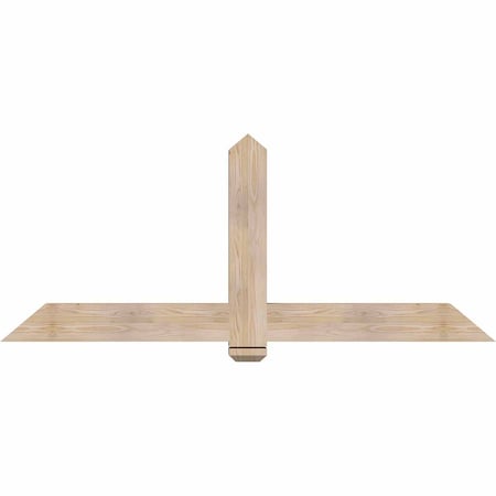 Ekena Millwork Eugene Smooth Timber Gable Bracket, Douglas Fir, 72"W x 30"H x 3 1/2"D x 5 1/2"F, 10/12 Pitch GBW072X30X0406EUG00SDF